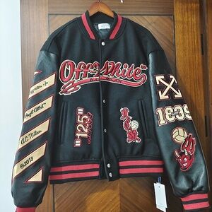 Off-White x AC Milan Baseball Jacket